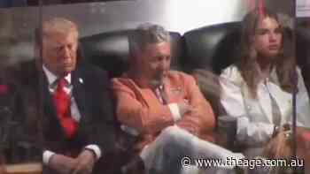 Trump falls asleep during NBA game