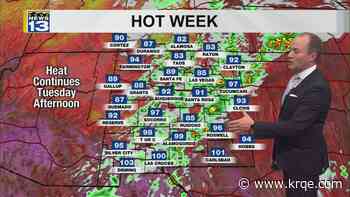 Rain chances continue Tuesday as temperatures heat up across New Mexico