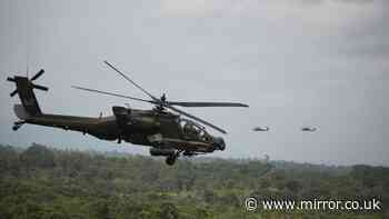US Apache helicopter 'goes down' near Strait of Hormuz with two crew members rescued