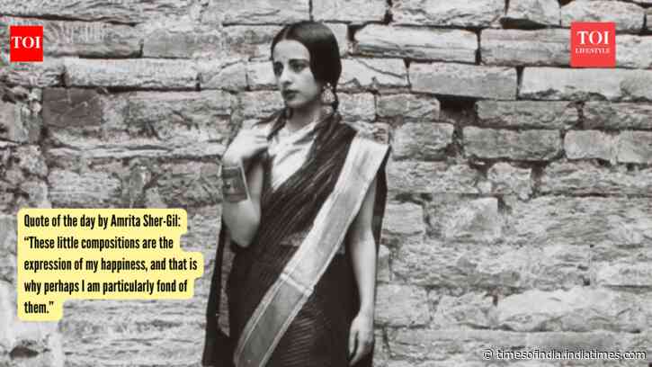 Quote of the day by Amrita Sher-Gil: “These little compositions are the expression of my happiness, and that is why perhaps I am particularly fond of them”