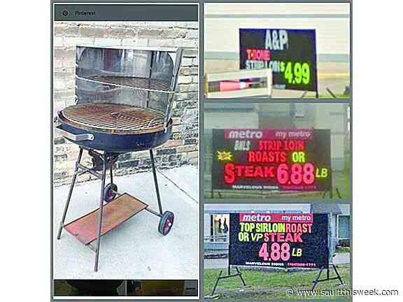 Sign of summer in the Sault barbecue beef steak sale