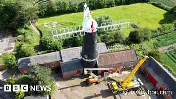 Windmill's wooden sails restored