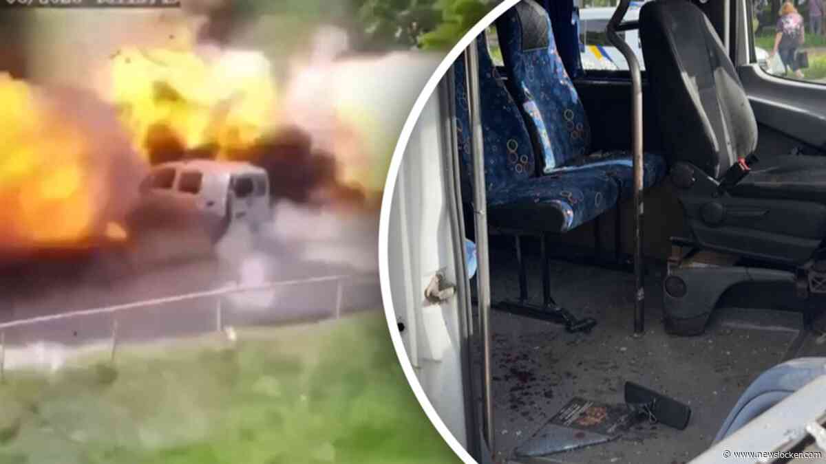 Raketinslag vastgelegd op camera: twee doden bij Russische aanval
