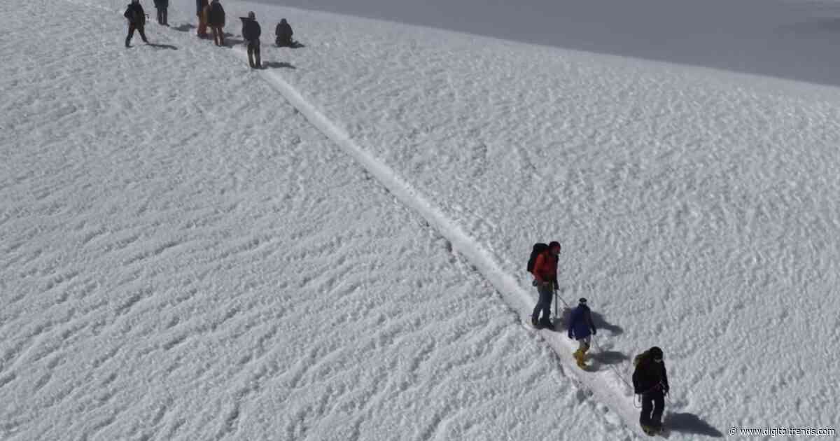 A humanoid robot climbed a volcano, with some very human help