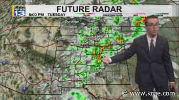 Spotty isolated storms, but warm weather around New Mexico