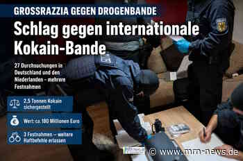 Frankfurt – Großrazzia in Deutschland und den Niederlanden – Mehrere Festnahmen 27 Durchsuchungen – 2,5 Tonnen Kokain gesichert