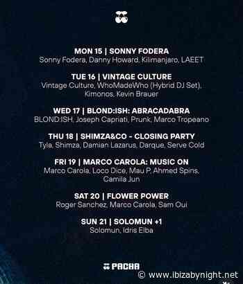 Pacha Ibiza: the weekly program June 15th-21st, 2026!