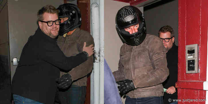 James Corden & Tom Cruise Share a Quick Embrace After Dinner