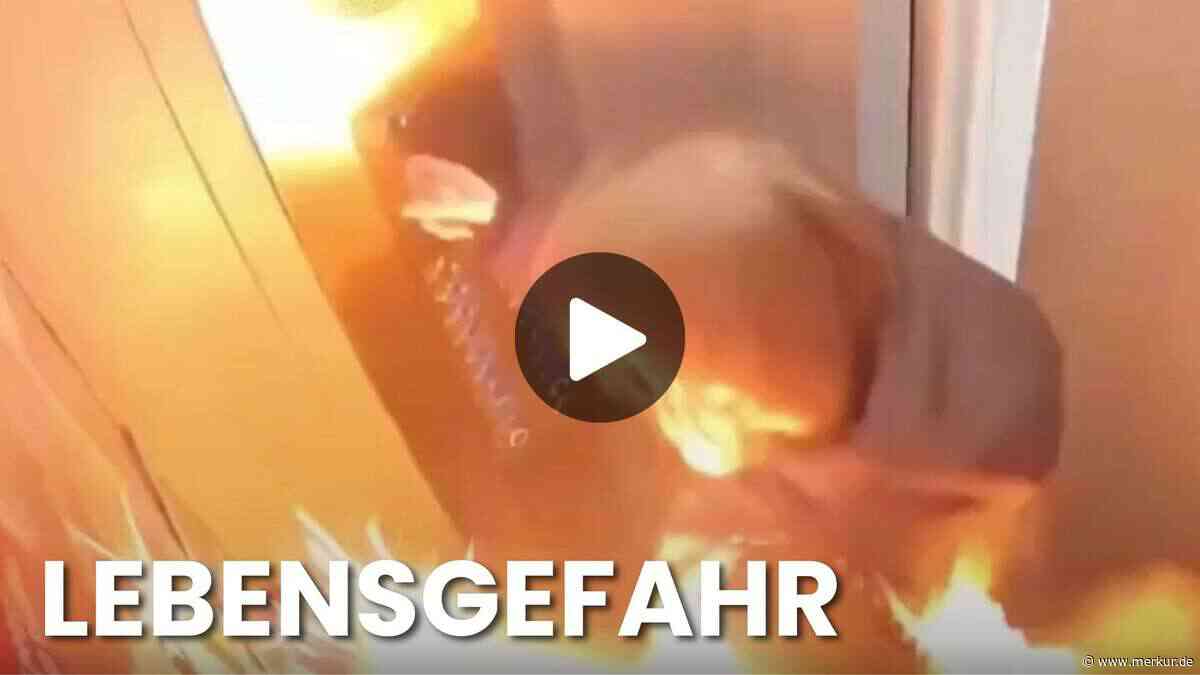 Aufzug-Video: Powerbank fängt Feuer – Sekunden zwischen Leben und Tod