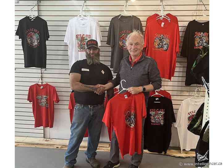 Bancroft mayor defends photo holding Satan’s Choice support gear