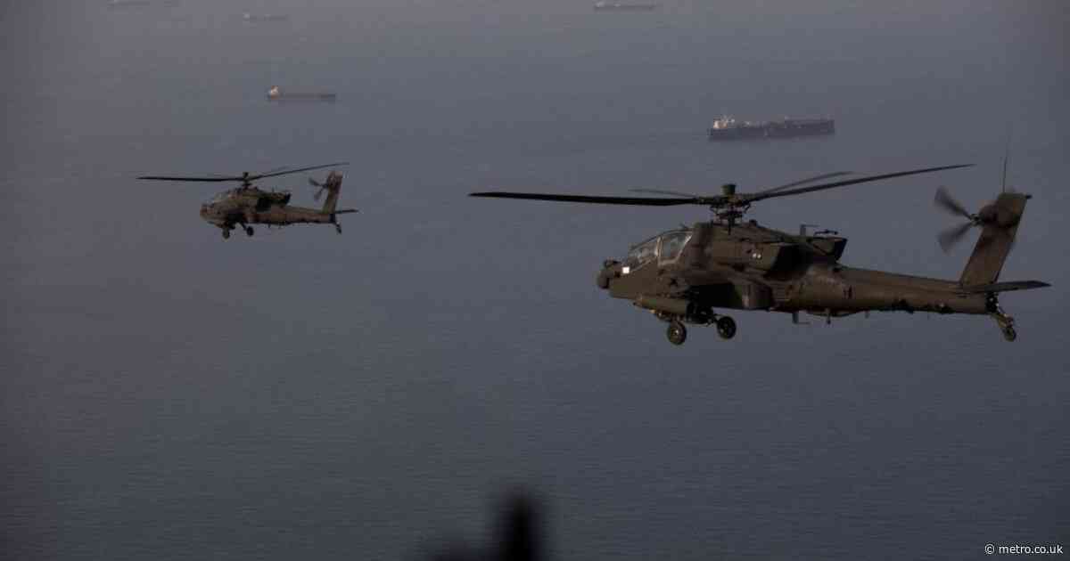 US Apache helicopter crashes near Strait of Hormuz sparking fears it was ‘shot down’