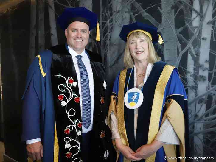Laurentian U unveils custom medallion honouring Chancellor Kristan Straub