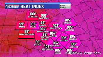 Triple-digit heat indices the rest of the week