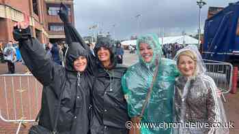 Take That in Sunderland LIVE: First pictures as doors open to fans at rainy Stadium of Light