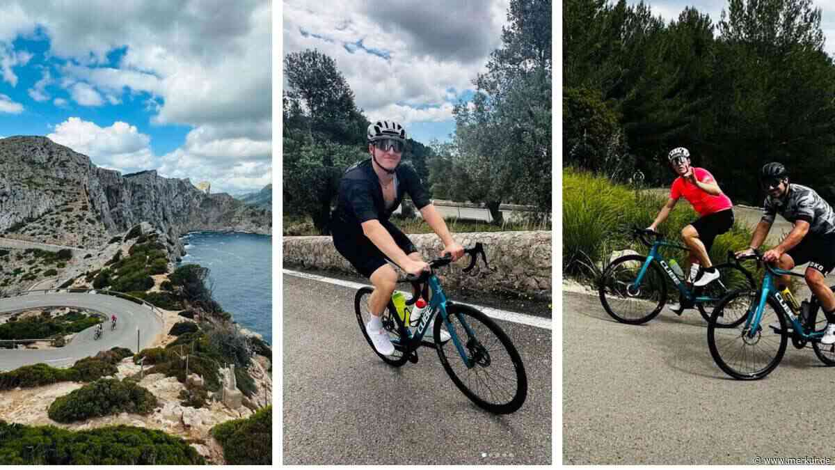 Ski-Star genießt die Urlaubsinsel Mallorca mit seinen Jungs