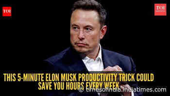 This 5-minute Elon Musk productivity trick could save you hours every week