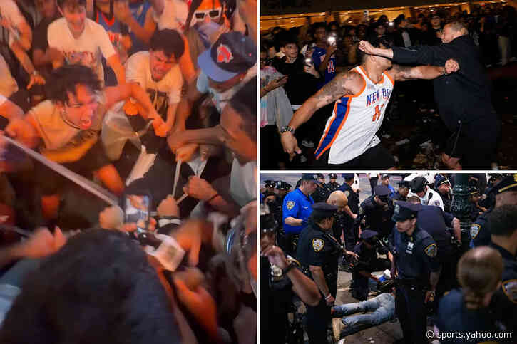 Rabid NY Knicks fans tear Wemby jersey into rags — nearly two dozen arrested in rowdy watch party clash