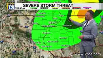 Isolated showers and storms move through New Mexico today