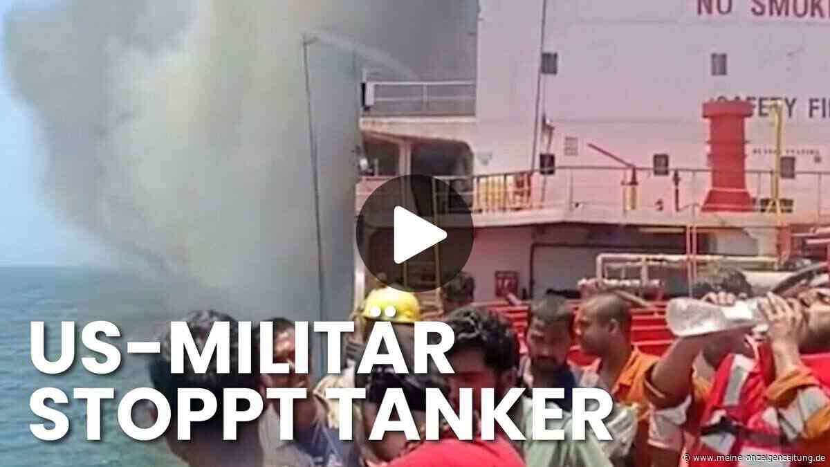 Video: Hubschrauberbesatzung rettet Schiffscrew von brennendem Öltanker