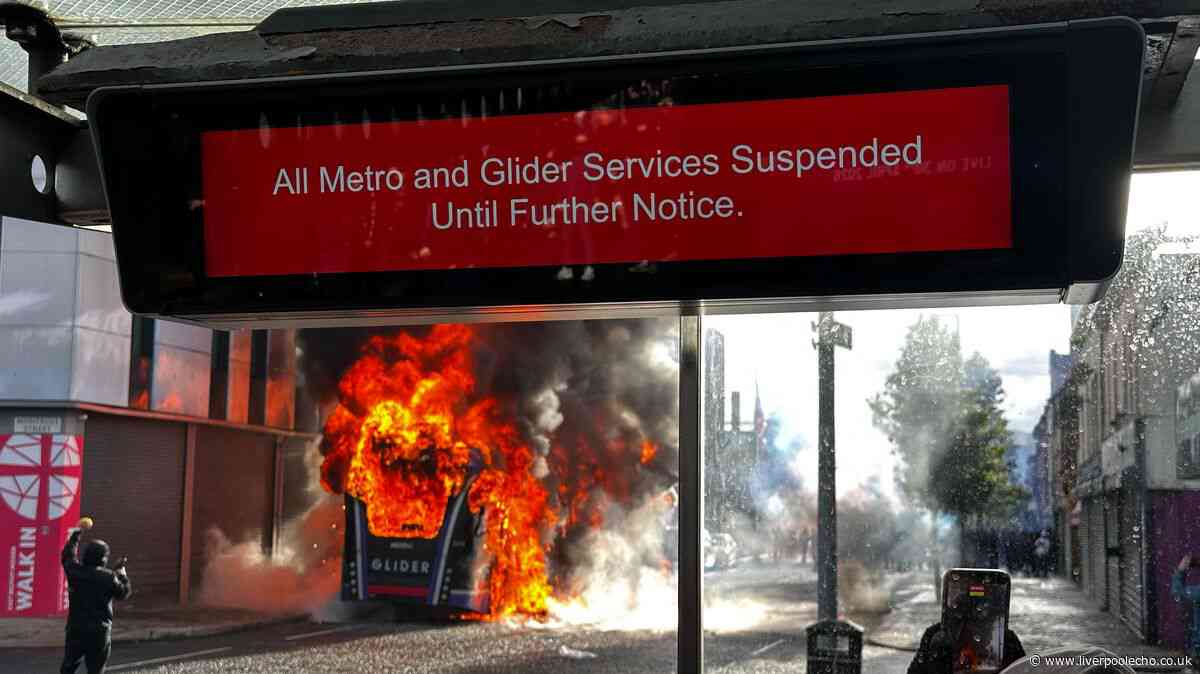 Belfast protests: Bus on fire in city after knife attack as disorder flares despite calls for calm
