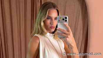 Rosie Huntington-Whiteley shares glamorous holiday snaps as she wows in white summer dress before slipping into white bikini during Mallorcan trip