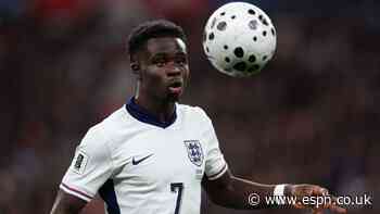 Tuchel: England must 'take care' of Saka fitness