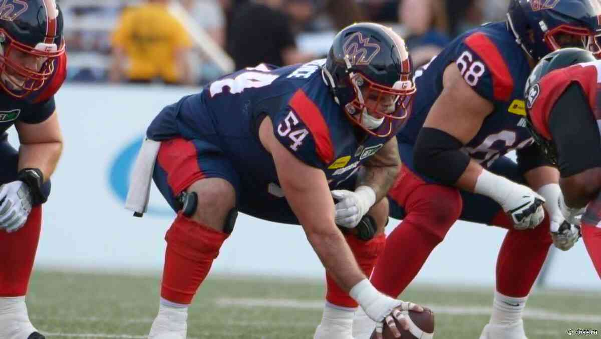 The Alouettes have placed a lineman on the injured reserve list for six games