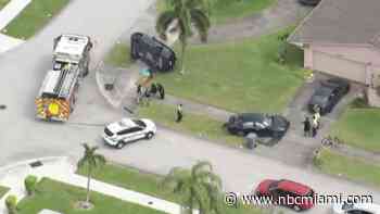 4 people flee scene after rollover crash in West Park, BSO says