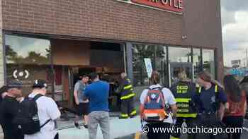 At least 3 injured after car slams into Chipotle on Chicago's Southwest Side