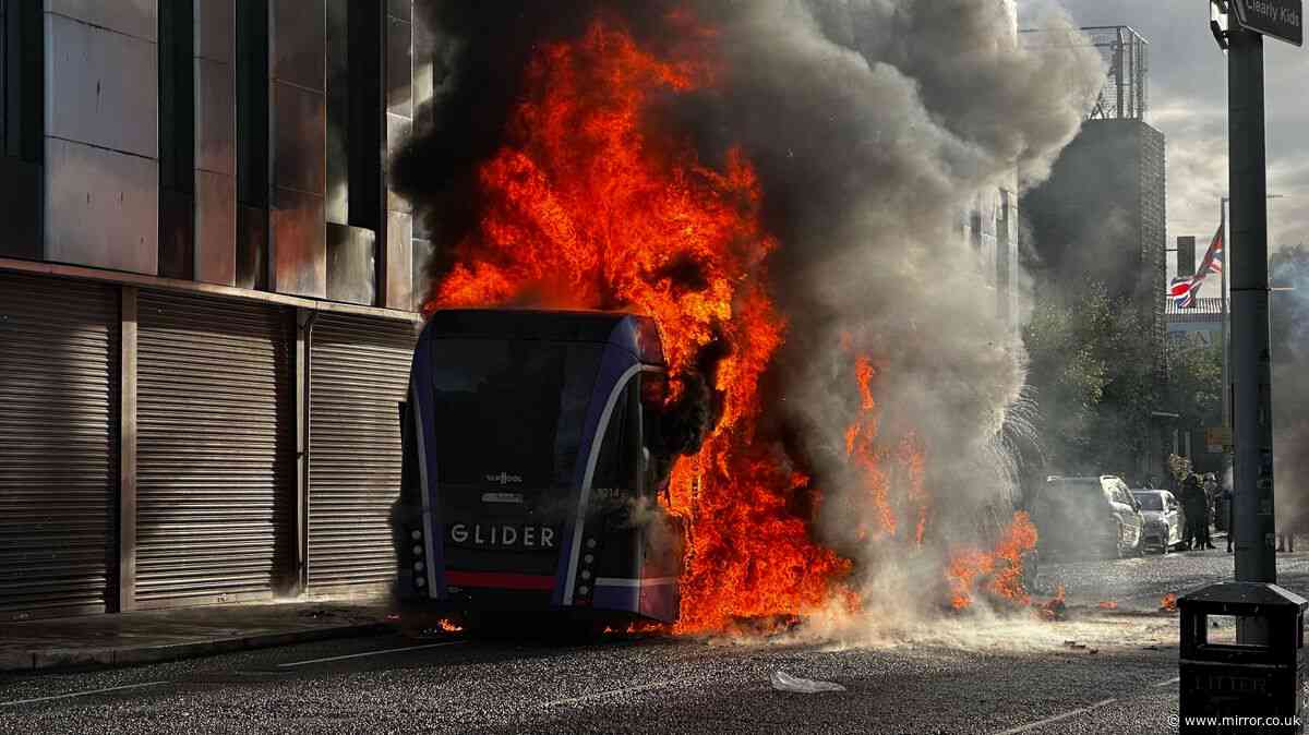Belfast protest live: Houses torched and vehicles set aflame as masked protesters terrorise city