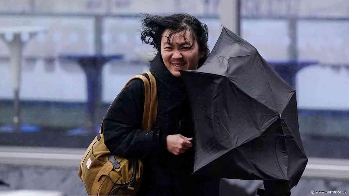 Downpours, hail and thunder to batter 38 UK areas on Wednesday - see full list