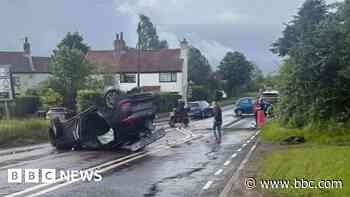 Speed safety calls after village car crash