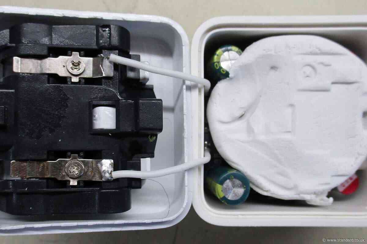 Fake phone chargers filled with modelling clay sold by major retailers