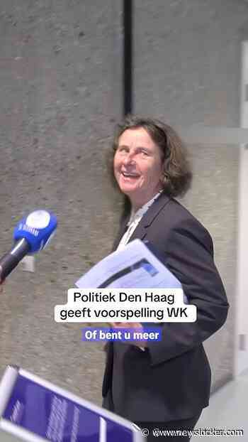 Politiek Den Haag geeft voorspelling WK