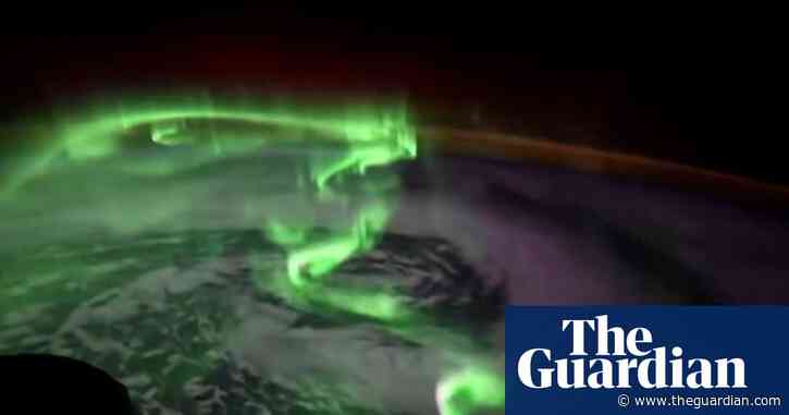 'This one danced and snaked': Nasa astronaut captures aurora australis from space – video