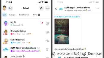 KLM test Sponsored Snaps in Nederland