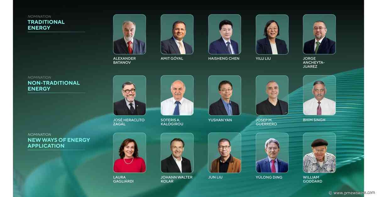 La liste des candidats présélectionnés du 2026 Global Energy Prize a été dévoilée