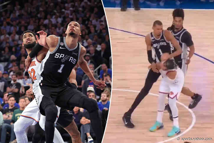 NBA does not upgrade Victor Wembanyama’s shove of Jalen Brunson to flagrant foul