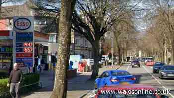 Cardiff road and petrol station closed after police incident