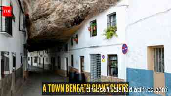 This town is built under massive cliffs and is becoming a must-visit destination