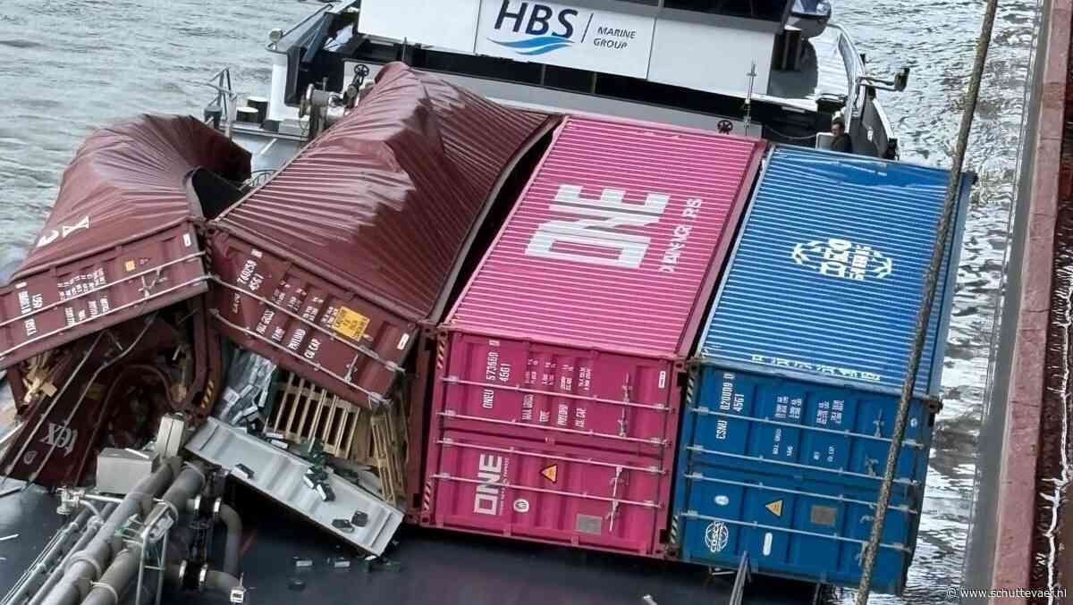Ongeluk met containers in Antwerpen