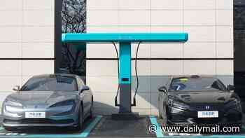 Five-minute EV chargers are coming to Britain: BYD is installing 300 ultra-fast stations that can recharge electric cars in the same time it takes to fill a petrol car with fuel