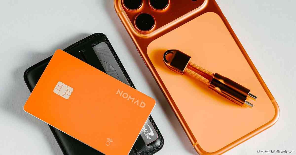 Nomad’s orange wallet tracker makes the AirTag look chunky and underdressed