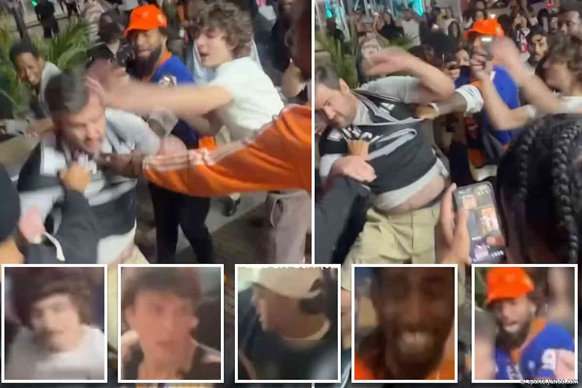 NYPD searching for several hooligans who attacked Spurs fan and snatched his jersey after Game 3 mayhem