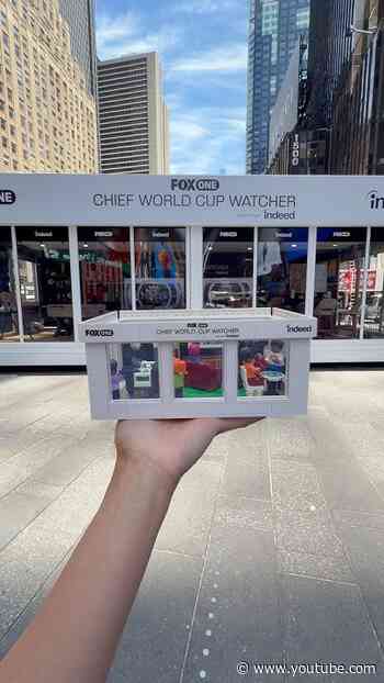 Take a peek inside the FOX Box in Times Square!⚽️👀🏆 #Timessquare #NYC #WorldCup #FifaWorldCup