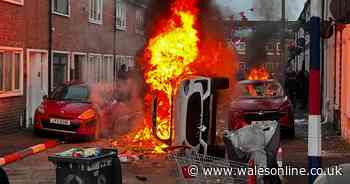 Shocking pictures of violent disorder in Belfast after stabbing