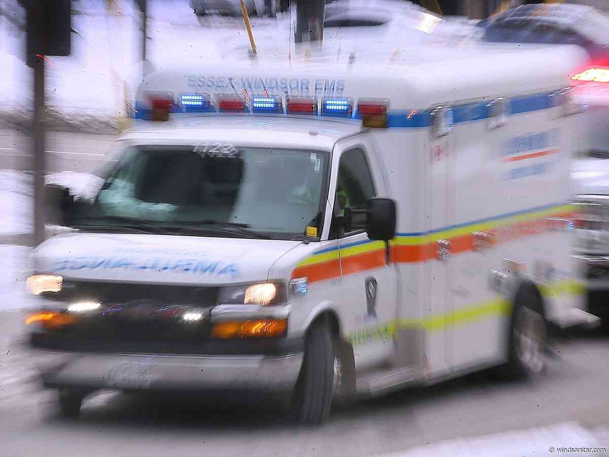 Woman charged after driving into ambulance in Amherstburg, nearly hitting paramedic
