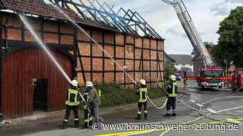 Scheunenbrand in Hedeper: Feuerwehrkraft bei Löscharbeiten verletzt
