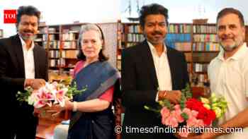 Tamil Nadu CM Vijay meets Sonia Gandhi, Rahul Gandhi during Delhi visit
