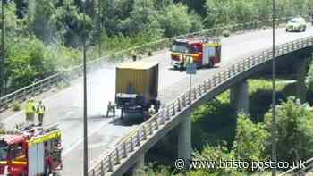 M49 traffic held after lorry fire breaks out - updates